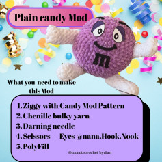 Crochet Pattern: Ziggy the Candy Mod