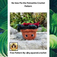 Crochet Poinsettia Plant Pattern: No Sew Pia
