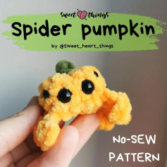Crochet Spider Pumpkin: No-Sew Pattern