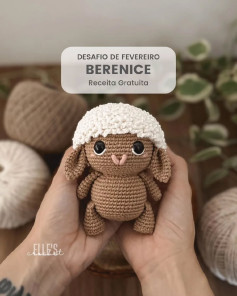 Desafio de fevereiro: amigurumi ovelhinha Berenice - receita gratuita