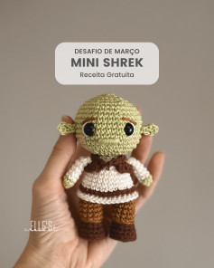 Desafio de março: Mini Shrek em crochê. Gráfico gratuito!