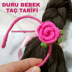 Duru Bebek Taç: Şirin Gül Motifli Örgü Tarifi