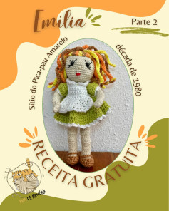 Emília: Gráfico de crochê gratuito da boneca anos 80.