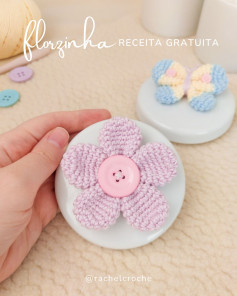 Florzinha e Borboleta: Gráfico de Crochê Grátis
