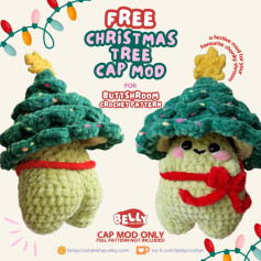 Free Christmas Tree Cap Crochet Mod for Buttshroom