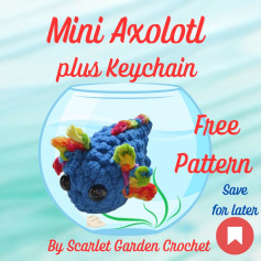 Free Crochet Axolotl Keychain Pattern