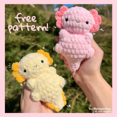 Free Crochet baby Axolotl Pattern!