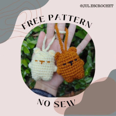 Free Crochet Bear Keychain Pattern: No Sew Required