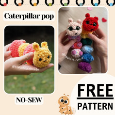 Free Crochet Caterpillar Amigurumi Pattern: No-Sew!