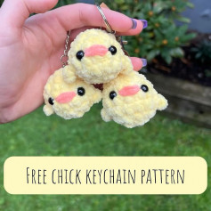 Free Crochet Chick Keychain Pattern