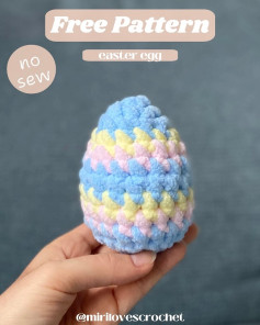 Free Crochet Easter Egg Pattern: No Sew Needed!