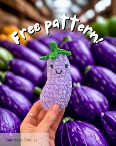 Free Crochet Eggplant Pattern!