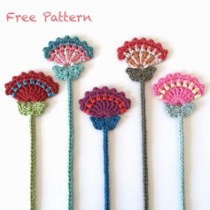 Free Crochet Flower Bookmark Pattern