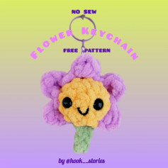 Free Crochet Flower Keychain Pattern