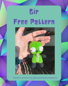 Free Crochet Gir Keychain Pattern