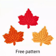 Free Crochet Maple Leaf Pattern: Three Autumn Colors