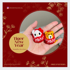 Free Crochet Pattern: 2022 Tiger New Year Animal Keychains