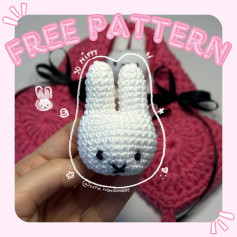 Free Crochet Pattern: Adorable 3D Miffy Bunny