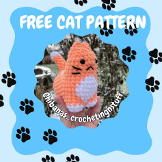 Free Crochet Pattern: Adorable Amigurumi Cat excited