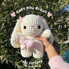 Free Crochet Pattern: Adorable Baby Bow Bunny