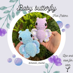 Free Crochet Pattern: Adorable Baby Butterfly Amigurumi