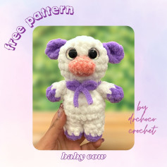 Free Crochet Pattern: Adorable Baby Cow Amigurumi pattern