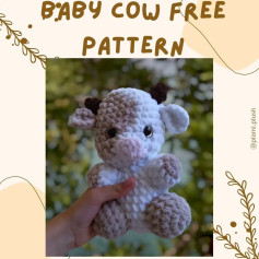 Free Crochet Pattern: Adorable Baby Cow Amigurumi