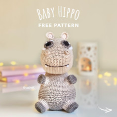 Free Crochet Pattern: Adorable Baby Hippo Amigurumi