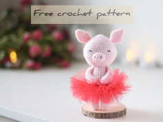 Free Crochet Pattern: Adorable Ballerina Pig