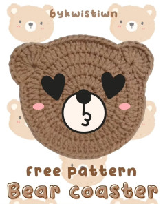Free Crochet Pattern: Adorable Bear Coaster