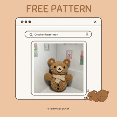 Free Crochet Pattern: Adorable Bear Man Amigurumi