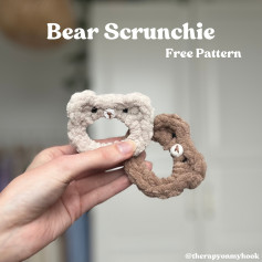 Free Crochet Pattern: Adorable Bear Scrunchies