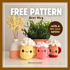Free Crochet Pattern: Adorable Beer Mugs!