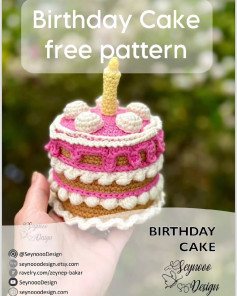 Free Crochet Pattern: Adorable Birthday Cake