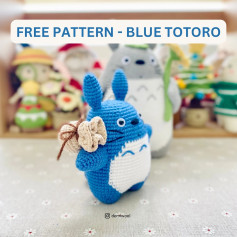 FREE Crochet Pattern: Adorable Blue Totoro Amigurumi