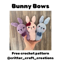 Free Crochet Pattern: Adorable Bunny Amigurumi My little Bunny Bows pattern