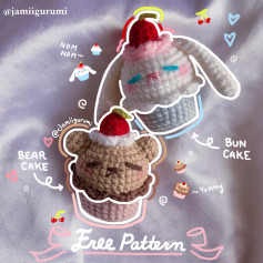 Free Crochet Pattern: Adorable Bunny and Bear Cupcakes