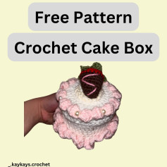 Free Crochet Pattern: Adorable Cake Box