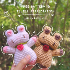 Free Crochet Pattern: Adorable Candy Bunnies