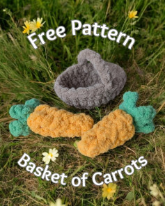 Free Crochet Pattern: Adorable Carrot Basket