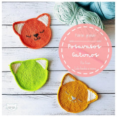 Free Crochet Pattern: Adorable Cat Coasters