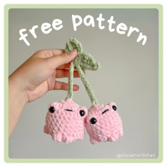 Free Crochet Pattern: Adorable Cherry Frogs