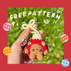 Free Crochet Pattern: Adorable Christmas Bear Ornament