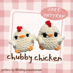 Free Crochet Pattern: Adorable Chubby Chickens