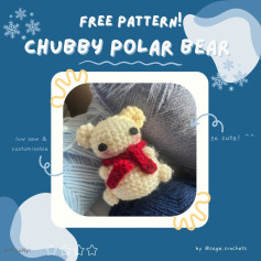 Free Crochet Pattern: Adorable Chubby Polar Bear