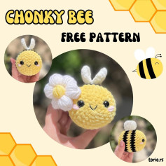 Free Crochet Pattern: Adorable Chunky Bee Amigurumi