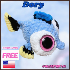 Free Crochet Pattern: Adorable Dory Fish Amigurumi