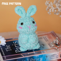 Free Crochet Pattern: Adorable Fluffy Bunny Free Easter Bunny Pattern 🎉