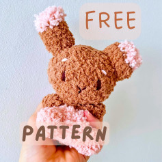 Free Crochet Pattern: Adorable Fluffy Bunny I reached 1k last week and for this milestone