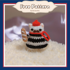 Free Crochet Pattern: Adorable French Baker Cat Amigurumi